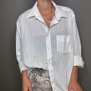 Oversized White Button Up